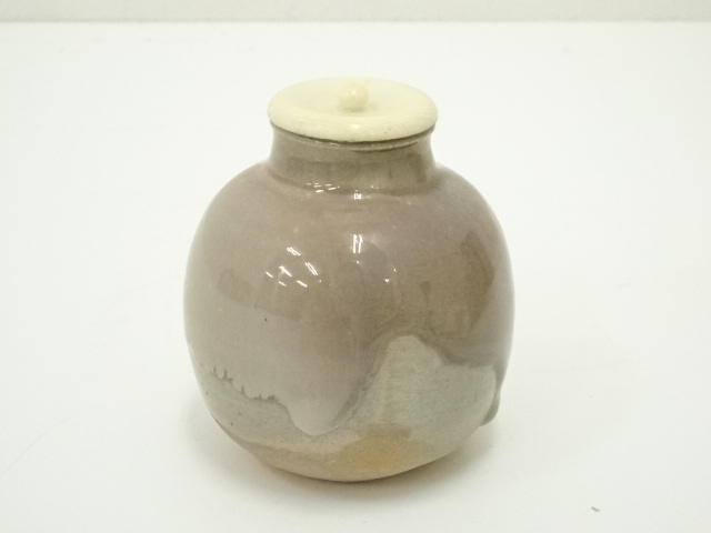 道具 ] - 道具 萩焼 高見世清光造 窯変茶入（仕覆付）（共箱）□z